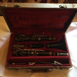 Antique wood clarinet, Champion brand in original case